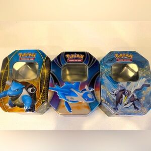 Pokemon Trading Card Tin Set of 3 (Empty)